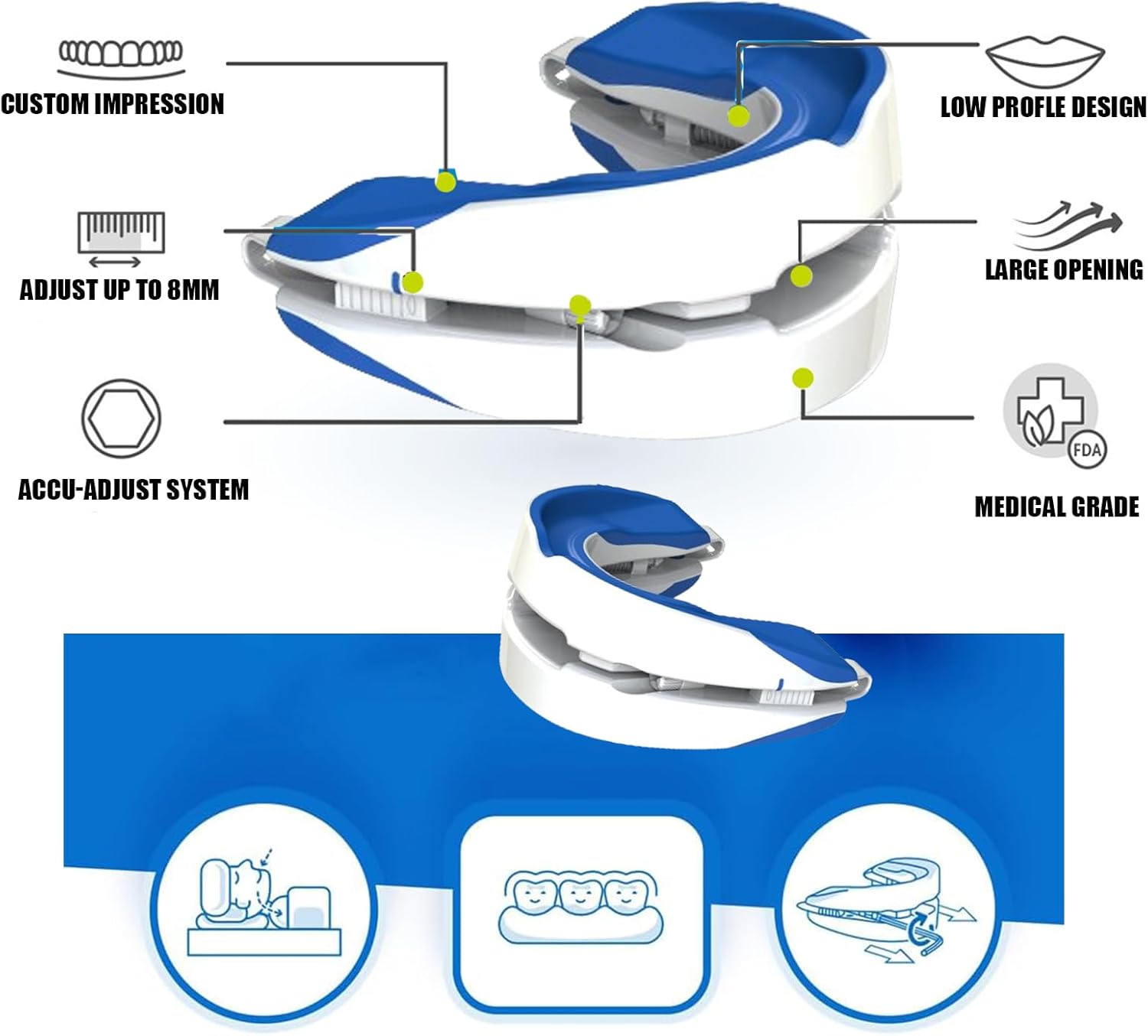 💤 Protector Bucal Antirronquidos – ¡Despídete de las Noches en Vela!